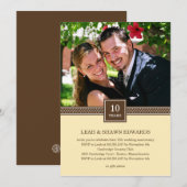 Moderne uitnodiging voor huwelijksverjaardag van k (Voorkant / Achterkant)