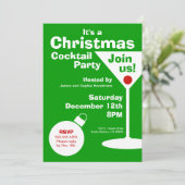 Moderne uitnodiging voor kerstfeest (Staand voorkant)