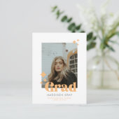 Moderne uitnodiging voor open huis bij diploma-uit (Staand voorkant)