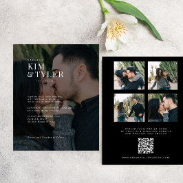 Moderne uitnodiging voor QR-code voor fotocollage