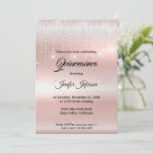 Moderne uitnodiging voor Quinceanera (Staand voorkant)