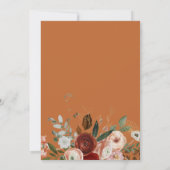 moderne uitnodiging voor terracotta en griekse bru (Achterkant)