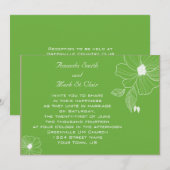 Moderne uitnodiging voor Tropische Groen en Wit We (Voorkant / Achterkant)