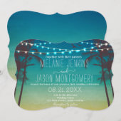 Moderne uitnodiging voor tropische palmbomen voor  (Voorkant / Achterkant)