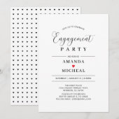 Moderne uitnodiging voor Typografische Engagement  (Voorkant / Achterkant)