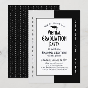 Moderne uitnodiging voor virtuele Graduation Party