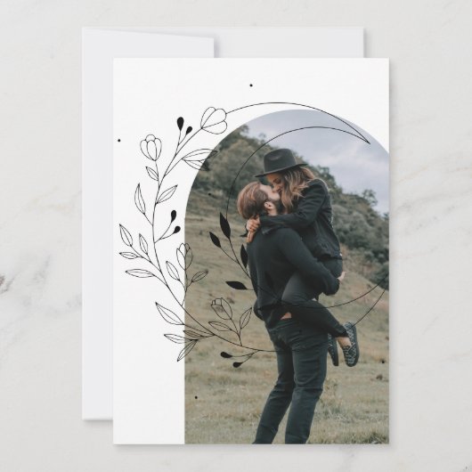 Moderne uitnodiging voor weddenschappen (Achterkant)