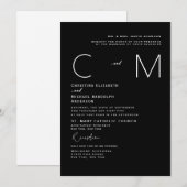 Moderne uitnodiging voor weddenschappen (Voorkant / Achterkant)