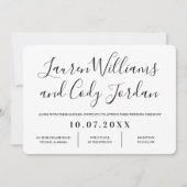 Moderne uitnodiging voor weddenschappen in wit en (Voorkant)