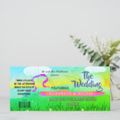 Moderne uitnodiging voor weddenschappen op het bru (Staand voorkant)