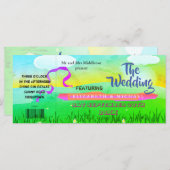 Moderne uitnodiging voor weddenschappen op het bru (Voorkant / Achterkant)