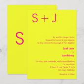 Moderne uitnodiging voor weddenschappen op monogra (Voorkant / Achterkant)