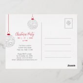 Moderne uitnodiging voor zakelijke kerst met elega (Achterkant)