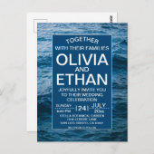 Moderne uitnodiging voor zeeverbindingen op zee (Voorkant / Achterkant)