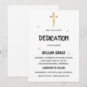 moderne uitnodigingen voor baby-inwijding (Voorkant / Achterkant)