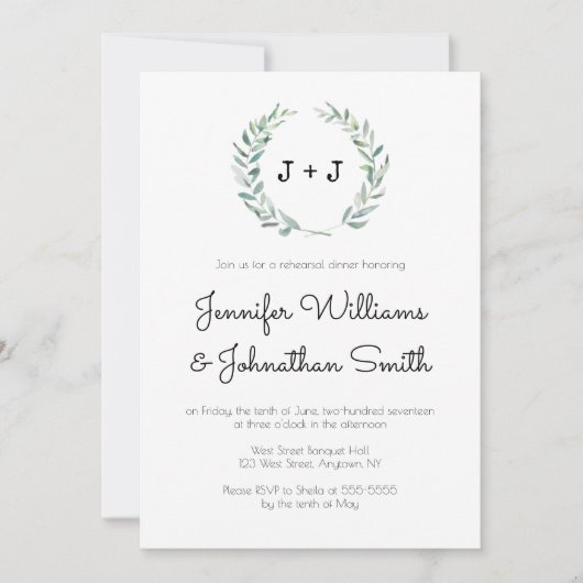 Moderne uitnodigingen voor het dineren met de grot (Voorkant)