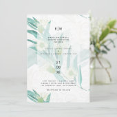 Moderne uitnodigingen voor trouwfeesten met Eucaly (Staand voorkant)