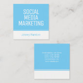 Moderne uitstand vierkante visitekaartje (Voorkant / Achterkant)