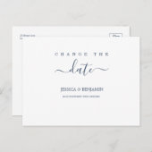 Moderne uitsteldatum huwelijk briefkaart (Voorkant / Achterkant)