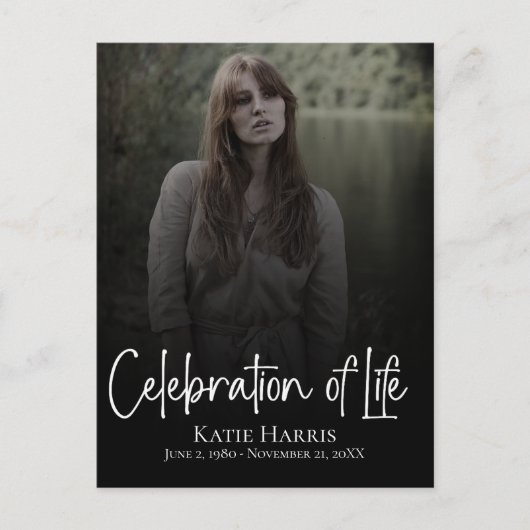 Moderne Uitvaart Script Viering Van Het Leven Briefkaart (Voorkant)