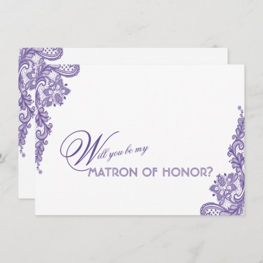 Moderne Ultra Violet Kanten Trouw Matrone van Eer (Voorkant / Achterkant)