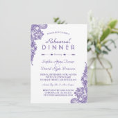 Moderne Ultra Violet Proefbruiloft Uitnodiging (Staand voorkant)