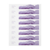 Moderne ultraviolette Waterverf kleurenwassing Adreslabel Wikkel (Vel)