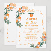 Moderne Une petite invitation au baby shower (Devant / Derrière)