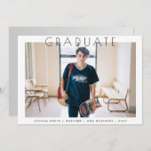 Moderne Uni Genius Graduation Photo Faire-part (Devant / Derrière)