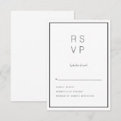Moderne Unica RSVP-kaart RSVP Kaartje (Voorkant / Achterkant)