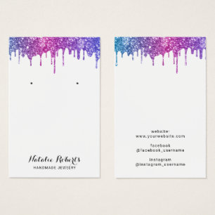 Moderne Unicorn Glitter-schijven die beeldscherm v Visitekaartje