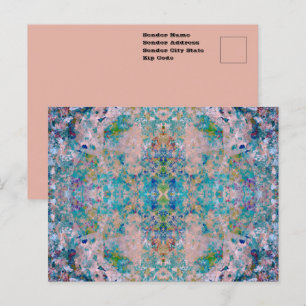 Moderne Unieke Abstract Met Sangria Kleuren Briefkaart