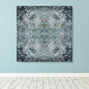 Moderne unieke abstracte kunst in een nevelige ste canvas afdruk