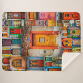 Moderne, unieke  kunstfoto sherpa deken (Voorkant (horizontaal))