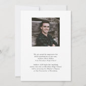 Moderne Unieke Manuscript bekleding Twee Afstudere Aankondiging (Achterkant)