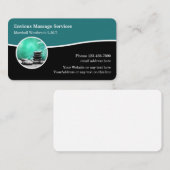 Moderne unieke massagetherapeut visitekaartje (Voorkant / Achterkant)