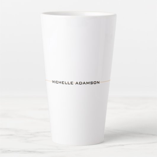 Moderne unieke speciale minimalistische latte mok (Voorkant)