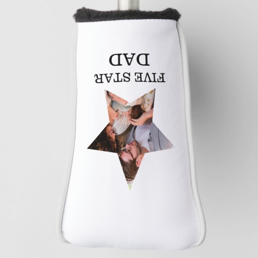 Moderne unieke vaderdag Vijf ster pa 1 foto Golfheadcover (Draai 90)