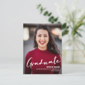 Moderne Universiteit Afstuderen de Aangepaste Foto Aankondigingskaart (Staand voorkant)