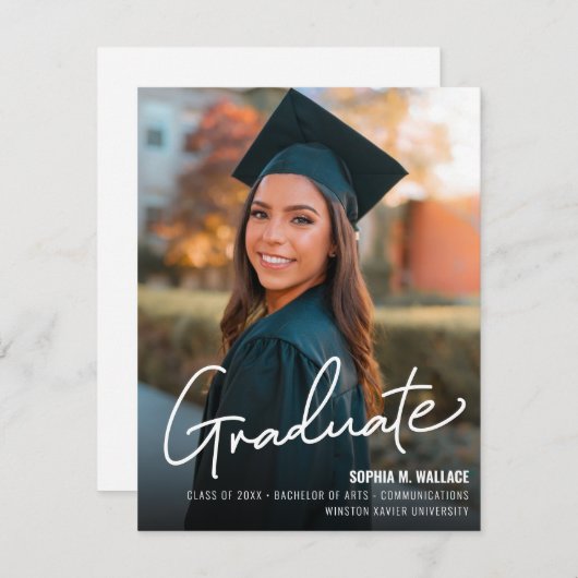 Moderne Universiteit Afstuderen Photo Class jaar A Aankondiging (Voorkant / Achterkant)