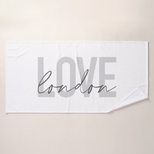 Moderne, urbain, simple, cool, design Love London (Serviette de bain)