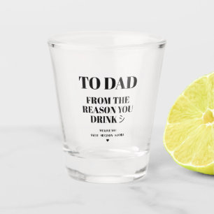 MODERNE VADER EN DOCHTER GRAPPIGE VADERDAG SHOT GLAS