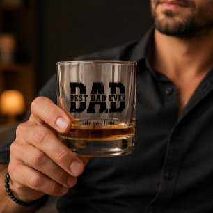 Moderne Vader Foto Gepersonaliseerde Vaderdag Ca Whisky Glas
