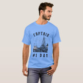 Moderne vader vader kapitein Black T-shirt (Voorkant volledig)