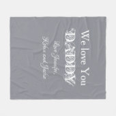 Moderne vader vader Papper Aangepast Kinder Names  Fleece Deken (Voorkant (Horizontaal))