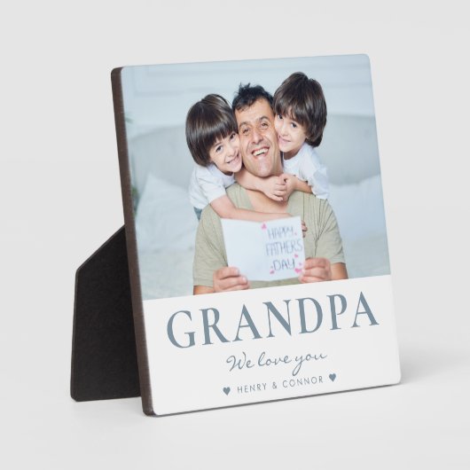 Moderne Vaderdag aangepaste tekstfoto opa Fotoplaat (Voorkant)
