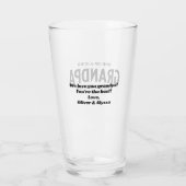 Moderne Vaderdag cadeau voor opa Gepersonaliseerd Glas (Achterkant)
