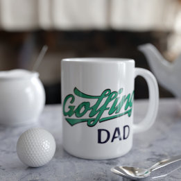 Moderne Vaderdag Coffee Mok voor Golfer Dad