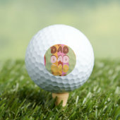 Moderne Vaderdag Retro Patroon Vader Bericht Golfballen (Insitu Shirt)