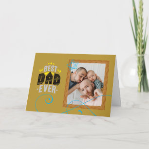 Moderne Vaderdagkaarten op maat 'Beste Papa Ooit' Kaart